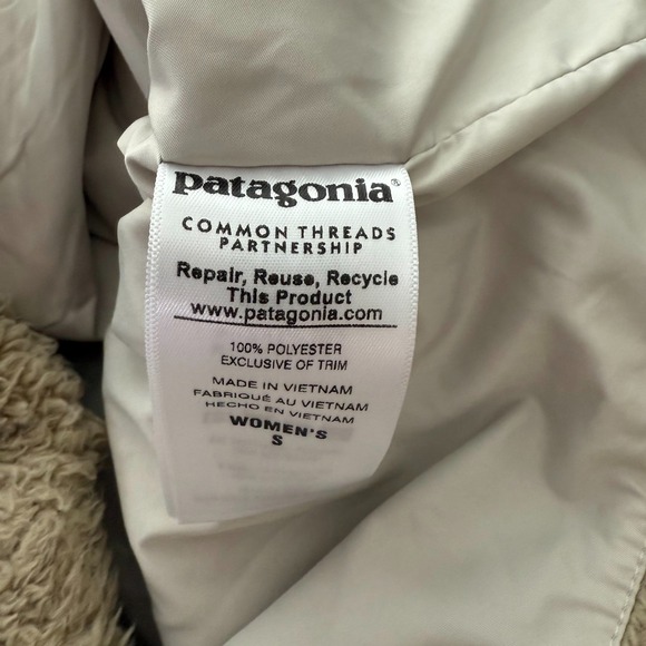Patagonia Los Gatos Fleece Vest Women's Small Beige Full Zip Collared Pockets - Picture 6 of 11
